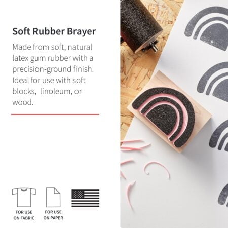 Speedball Deluxe Soft Rubber Brayer, 2-Inch - Image 3