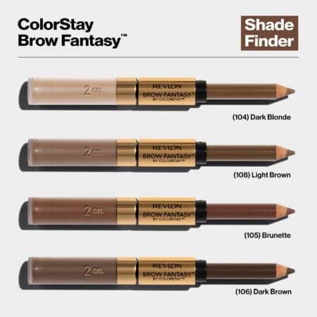 Revlon Eyebrow Gel & Pencil, ColorStay Brow Fantasy 2-in-1 Eye Makeup, Longwearing with Precision Tip, 108 Light Brown, 0.04 Oz - Image 6