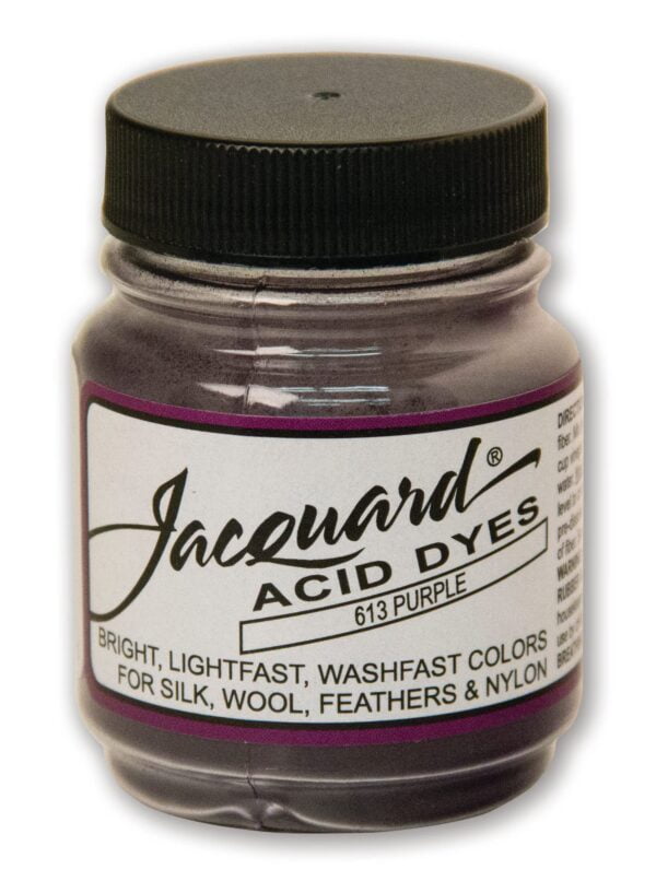 Jacquard Acid Dye - Purple - 1/2 Oz Net Wt - Acid Dye for Wool - Silk - Feathers - and Nyl
