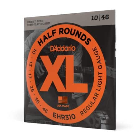 D'Addario Guitar Strings - XL Half Rounds Electric Guitar Strings - Semi-Flat Wound - Brig