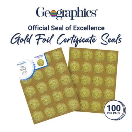 Geographics Gold Foil Award Certificate Seals, Embossed Official Seal of Excellence, 2 inc - Image 3