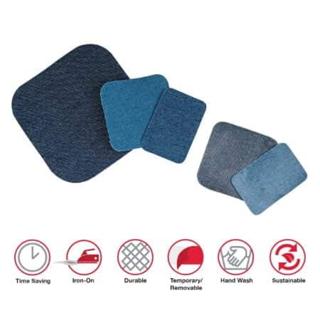 SINGER 00079 Denim Iron-On Repair Kit, Colors May Vary - Image 3
