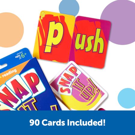 Learning Resources Snap It Up! Phonics & Reading Card Game, Homeschool,Reading Game, 90 Ca - Image 4