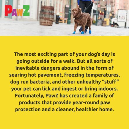 Pawz Yellow Water-Proof Dog Boot, XX-Small, Up to 1-1/2-Inch - Image 7