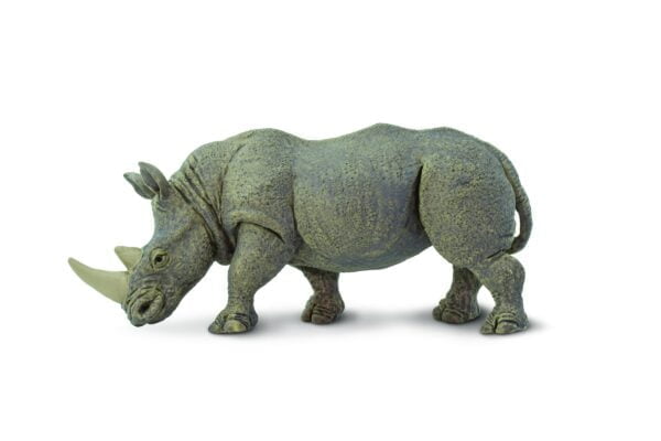 Safari Ltd. White Rhino Toy Figurine - Realistic, Hand-Painted 5.75" Model Figure - Safe,