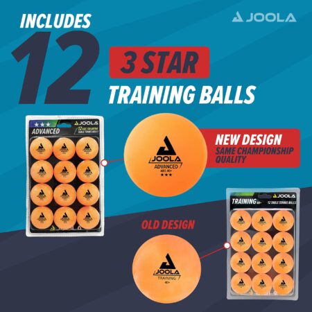 JOOLA Training 3 Star Table Tennis Balls 12, 60, or 120 Pack - 40+mm Regulation Bulk Ping - Image 2