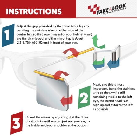 Take A Look Active Original Activity Mirror for Sunglasses, Bike Helmets, or Visors Rear V - Image 5