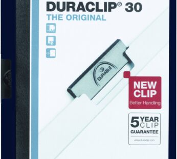 DURABLE Report Cover with DURACLIP, Letter-size, Holds Up to 30 Pages, Clear Cover/Navy Bl