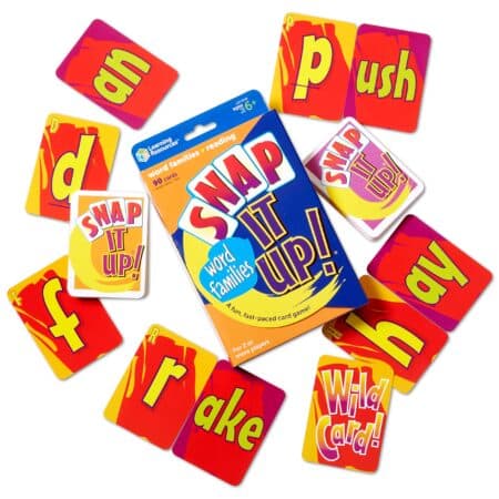 Learning Resources Snap It Up! Phonics & Reading Card Game, Homeschool,Reading Game, 90 Ca