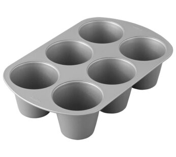 Wilton Giant Cupcake Pan, Jumbo Muffin and Cupcake Pan, 6-Cup, Steel