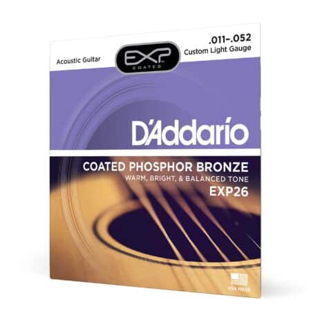 D?Addario EXP26 Coated Phosphor Bronze Acoustic Guitar Strings, Light, 11-52 ? Offers a Wa