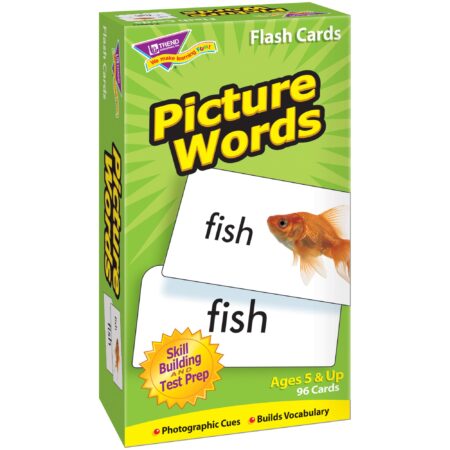 Trend Enterprises: Picture Words Skill Drill Flash Cards, Content-Rich Self-Checking Cards