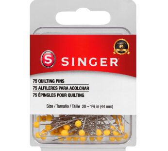 SINGER 00351 Ball Head Quilting Pins, 75-Count,