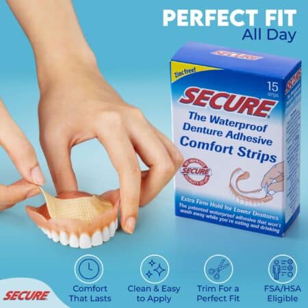 Secure - Denture Adhesive Strips - 15 Pcs - Image 3