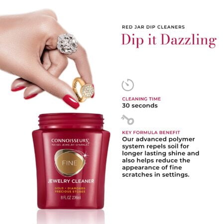 CONNOISSEURS Fine Jewelry Cleaner Solution for Gold, Platinum, Diamonds & Precious Gemston - Image 3