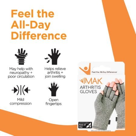 IMAK Brownmed Compression Arthritis Gloves - Compression Gloves for Arthritis & Joint Pain - Image 6