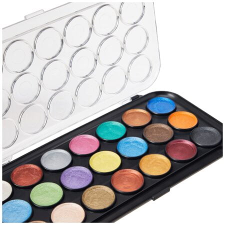 Yasutomo Paints NPWC21 Pearlescent Watercolor Set, 21-Colors, 1 Count (Pack of 1), Multico - Image 2