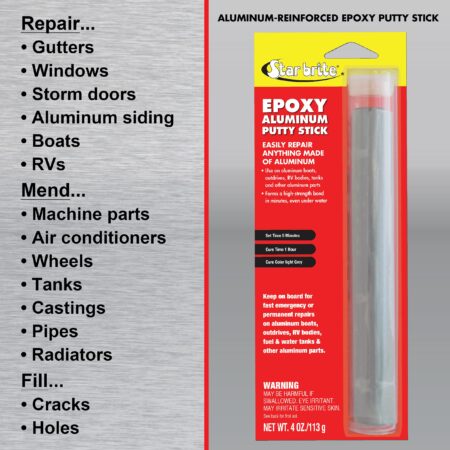 STAR BRITE Waterproof Epoxy Aluminum Putty Stick - Quick & Permanent Repairs for Boats, RV - Image 3