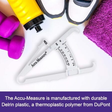 Accu-Measure Body Fat Caliper - Handheld BMI Body Fat Measurement Device - Skinfold Calipe - Image 7