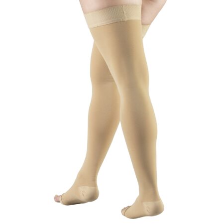 Truform 20-30 mmHg Compression Stockings for Men and Women, Thigh High Length, Dot-Top, Op - Image 5