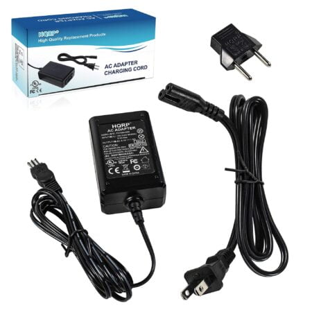 HQRP 8.4V AC Adapter Charger Compatible with Sony AC-L10A L10B L10C L10 L15 L100 HandyCam