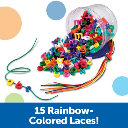 Learning Resources Lowercase Lacing Letters - 275 Pieces, Ages 3+, Toddler Alphabet Learni - Image 3