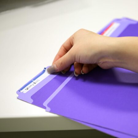 BAZIC Manila File Folder 1/3 Cut Letter Size, Assorted Color Left Right Center Tabs Positi - Image 5