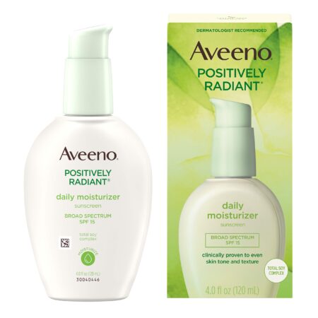 Aveeno Positively Radiant Daily Facial Moisturizer with Broad Spectrum SPF 15 Sunscreen &