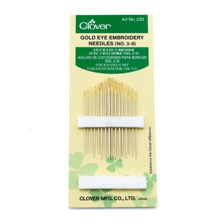 Clover Gold Eye Embroidery Needles Size 3-9 - 16 Pack - Image 4