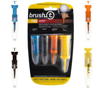 BRUSH T Premium Plastic Golf Tees, Unbreakable Innovative Design, Consistent Height, Perfe
