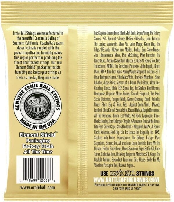 Ernie Ball Folk Nylon Clear & Gold Ball-End 80/20 Bronze Acoustic Guitar Strings, 28-42 Ga - Image 7