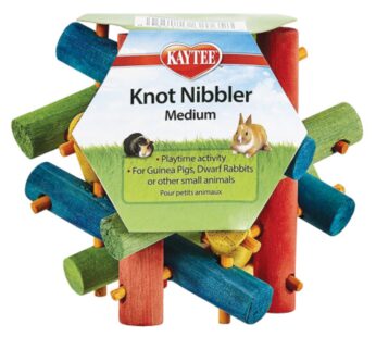 Kaytee Knot Nibbler Chew Toy for Pet Guinea Pigs, Dwarf Rabbits and Other Small Animals, M