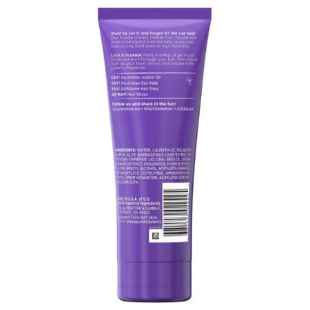 Aussie Instant Freeze Hair Gel with Jojoba Oil & Sea Kelp, 7 Ounce (Pack of 1) - Image 2