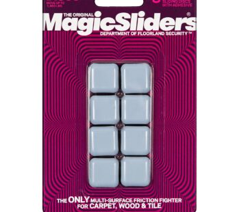 Magic Sliders 8024 Series 8PK 15/16″ SQ Slider, 1, Grey