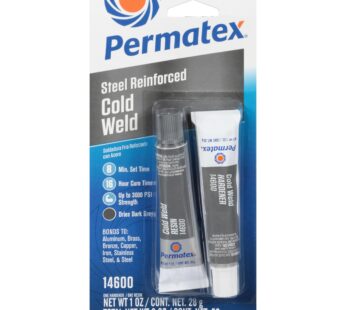 Permatex 14600 Cold Weld Bonding Compound, Two 1 oz. Tubes , Black