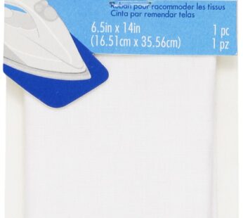 WRIGHTS 230002030B Iron-On Mending Fabric 6-1/2″X14″-White