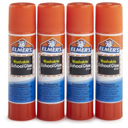 Elmer's All Purpose School Glue Sticks, Clear, Washable, 4 Pack, 0.24-ounce sticks - Image 5