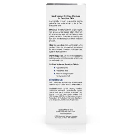 Neutrogena Oil-Free Daily Facial Moisturizer for Sensitive Skin, Ultra-Gentle & Lightweigh - Image 5