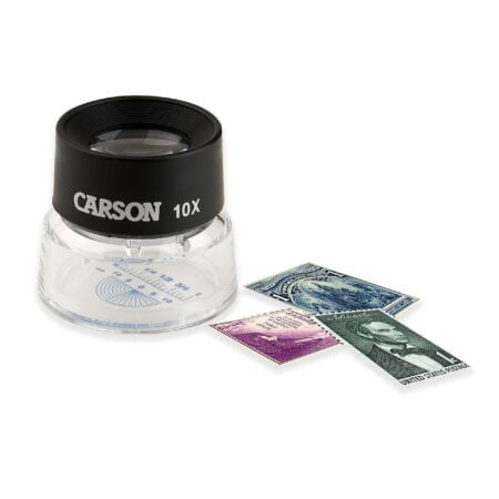 Carson LumiLoupe 10x Power Pre-Focused Stand Magnifier With Dual Lens and Snap-On Reticle - Image 4