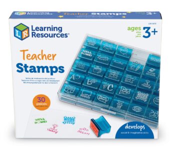 Learning Resources Jumbo Illustrated Teacher Stamps, Set of 30, Ages 3+, Messages Stamps f