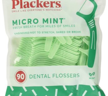 Plackers Micro Mint Freshens Breath, Mint, 90 Count (Copy)