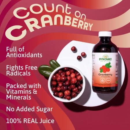 Dynamic Health Pure Cranberry Juice Concentrate, Unsweetened, Natural Antioxidant Support, - Image 3