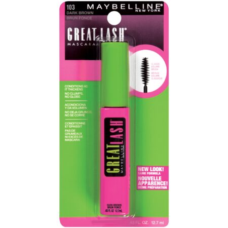 Maybelline New York Makeup Great Lash Washable Mascara, Dark Brown Volumizing Mascara, 0.4 - Image 2