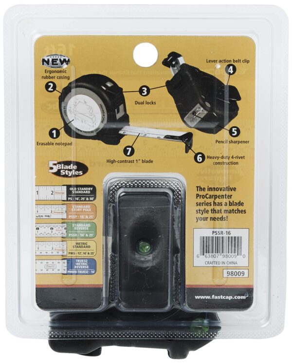 FastCap PSSR-16 16 Foot Pro Carpenter Standard Reverse Measuring Tape - Image 5