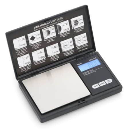 Series Digital Pocket Weight Scale, Stainless-Steel Backlit LCD 100g x 0.01g, (Black), AWS