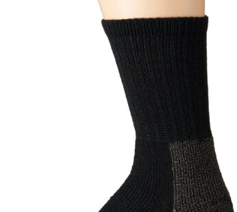 thorlos mens Kx Max Cushion Crew Hiking Socks, Black, Large US