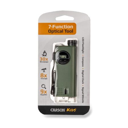 Carson X-Scope Kids 7 Function Multi Purpose Optical Pocket Tool with 30x Microscope, 8x T - Image 7