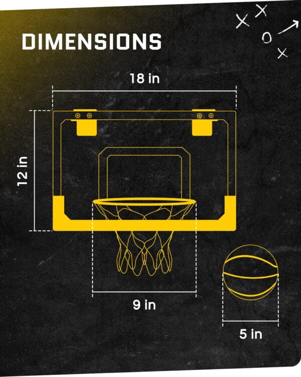 SKLZ 18" Mini Basketball Hoop with Shatterproof Backboard, Breakaway Rim, Heavy Duty Net, - Image 5