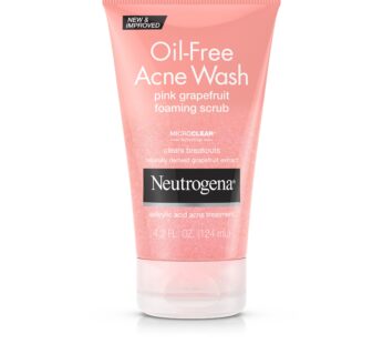 Neutrogena Oil-Free Acne Wash Pink Grapefruit Foaming Scrub, 4.2 Fl Oz