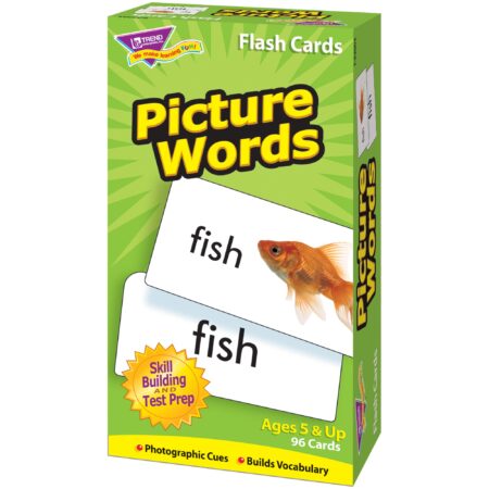 Trend Enterprises: Picture Words Skill Drill Flash Cards, Content-Rich Self-Checking Cards - Image 4